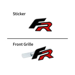 Car Decor 3D Metal FR Logo Side Fender Rear Trunk Sticker Front Grill - grille, 7