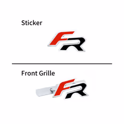 Car Decor 3D Metal FR Logo Side Fender Rear Trunk Sticker Front Grill - grille, 3