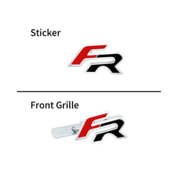 Car Decor 3D Metal FR Logo Side Fender Rear Trunk Sticker Front Grill - grille, 3