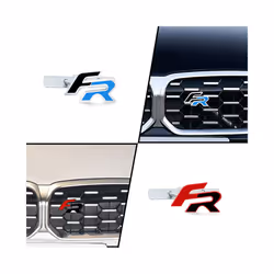 Car Decor 3D Metal FR Logo Side Fender Rear Trunk Sticker Front Grill - grille, 3
