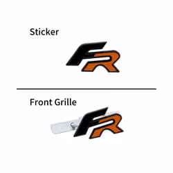 Car Decor 3D Metal FR Logo Side Fender Rear Trunk Sticker Front Grill - grille, 9