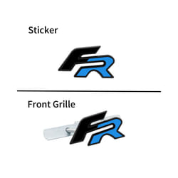 Car Decor 3D Metal FR Logo Side Fender Rear Trunk Sticker Front Grill - grille, 10
