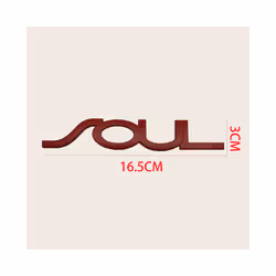 1PCS Car styling 3D Metal Sticker Emblem Rear Trunk Body Decal For Kia - RED