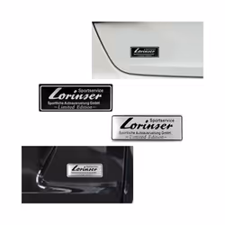 Car Styling 3D Aluminum Lorinser Emblem Car Body Side Rear Trunk Badge - 2