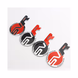 3D Metal Letters Car Rear Trunk Fender Emblem Badge Decal SVR Logo For - Sticker, Black Red