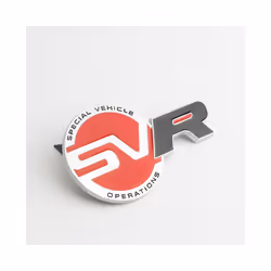 3D Metal Letters Car Rear Trunk Fender Emblem Badge Decal SVR Logo For - Sticker, Red Black