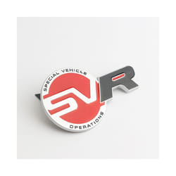 3D Metal Letters Car Rear Trunk Fender Emblem Badge Decal SVR Logo For - Grill, Red Black