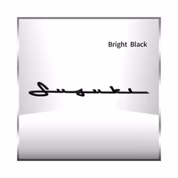 3D ABS Plastic Chrome Silver/Black Letter Logo Car Fender Side Emblem - 3