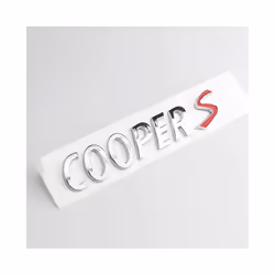 3D ABS Red Mini Cooper S Logo Letters Car Trunk Emblem Badge Decal For - Chrome