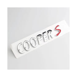 3D ABS Red Mini Cooper S Logo Letters Car Trunk Emblem Badge Decal For - Chrome