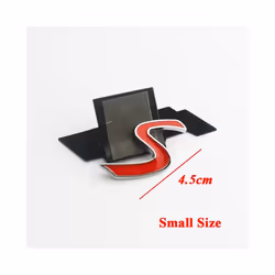3D ABS Red Mini Cooper S Logo Letters Car Trunk Emblem Badge Decal For - 4.5cm Red Silver
