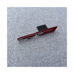 3D Alloy Metal GT LINE Car Styling Logo Emblem Decal Rear Trunk Badge - Grille Silver Red