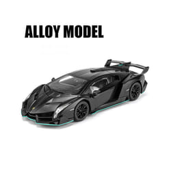 1:24 Lamborghinis Veneno Supercar Alloy Cast Toy Car Model Sound and Light - Black