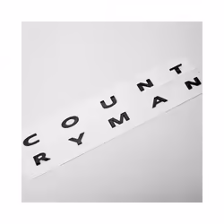 3D ABS Black Clubman Logo Countryman Emblem Letters Sticker Car Trunk - Black Countryman