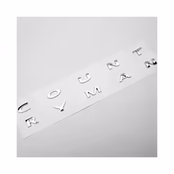 3D ABS Black Clubman Logo Countryman Emblem Letters Sticker Car Trunk - Chrome Countryman