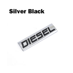 Car Styling 3D Metal Chrome Zinc Alloy Emblem Universal Diesel Logo Car - silver black