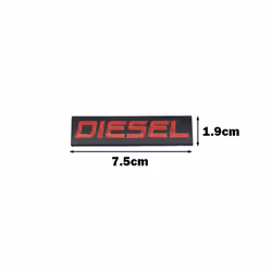 Car Styling 3D Metal Chrome Zinc Alloy Emblem Universal Diesel Logo Car - silver black
