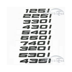Car 3D ABS Trunk Letters Logo Badge Emblem Decal Sticker For THE 3 Series - 335e, Matte black
