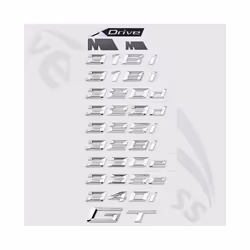 Car 3D ABS Trunk Letters Logo Badge Emblem Decal Sticker For THE 3 Series - 335e, Matte black