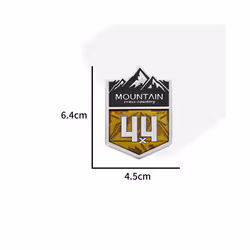 3D Metal 4x4 Mountain Fender Tail Car Logo Side Badge Creative Rear Trunk - 2