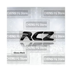 3D Metal For Peugeot RCZ Alloy Badge Chrome Silver Glossy black Car Rear - RCZ Glossy Black