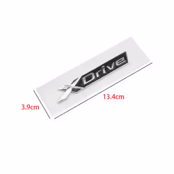 Car ABS XDrive Trunk Fender Door Logo Badge Emblem Decals Styling Sticker - New chrome