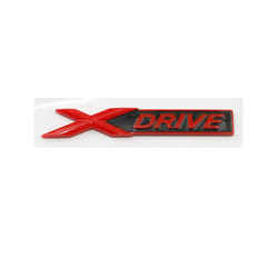 Car ABS XDrive Trunk Fender Door Logo Badge Emblem Decals Styling Sticker - old red