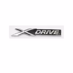 Car ABS XDrive Trunk Fender Door Logo Badge Emblem Decals Styling Sticker - Old chrome