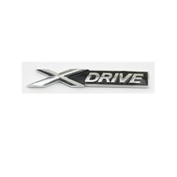 Car ABS XDrive Trunk Fender Door Logo Badge Emblem Decals Styling Sticker - Old chrome