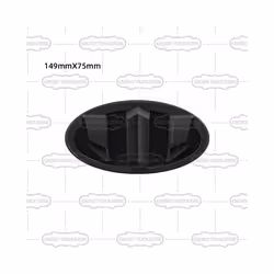 ABS Car Front Badge Rear Trunk Decals Emblem Wheel Hub Sticker Steering - 149x75mm