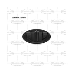 ABS Car Front Badge Rear Trunk Decals Emblem Wheel Hub Sticker Steering - 68x32mm