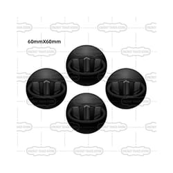 ABS Car Front Badge Rear Trunk Decals Emblem Wheel Hub Sticker Steering - 60x60mm