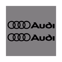 Car Body Trunk Window Decoration Sticker Auto Accessories for Audi Sline - 2PCS Black