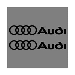 Car Body Trunk Window Decoration Sticker Auto Accessories for Audi Sline - 2PCS Black