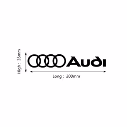 Car Body Trunk Window Decoration Sticker Auto Accessories for Audi Sline - 2PCS Black