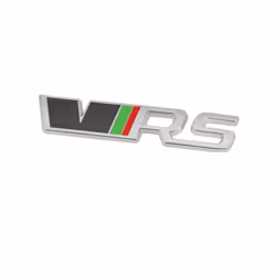 Metal Car Rear Trunk Badge Sticker Front Grill VRS Emblem Logo For Skoda - Stickers-Silver