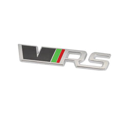 Metal Car Rear Trunk Badge Sticker Front Grill VRS Emblem Logo For Skoda - Stickers-Silver
