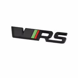 Metal Car Rear Trunk Badge Sticker Front Grill VRS Emblem Logo For Skoda - Stickers-Black