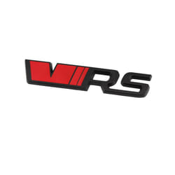 Metal Car Rear Trunk Badge Sticker Front Grill VRS Emblem Logo For Skoda - Stickers-Red Black