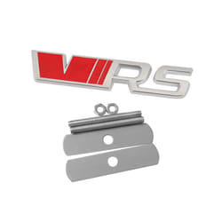 Metal Car Rear Trunk Badge Sticker Front Grill VRS Emblem Logo For Skoda - Grille-Silver Red