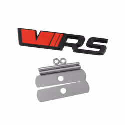 Metal Car Rear Trunk Badge Sticker Front Grill VRS Emblem Logo For Skoda - Grille-Red Black