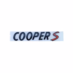 3D ABS Black Chrome Car Letters Rear Trunk Logo Mini Cooper S Emblem Badge - Glossy Black