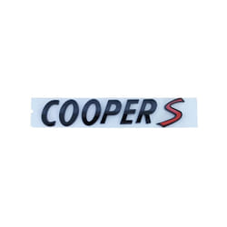 3D ABS Black Chrome Car Letters Rear Trunk Logo Mini Cooper S Emblem Badge - Glossy Black