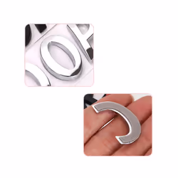3D ABS Black Chrome Car Letters Rear Trunk Logo Mini Cooper S Emblem Badge - Glossy Black