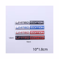 Car Styling 3D Limited Edition Decorative Metal Adhesive Emblem Rear Trunk - Red