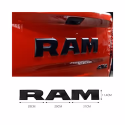 3D ABS Car Rear Tail Trunk Emblem Badge Sticker Decals For Dodge RAM 1500 - Matte black RAM