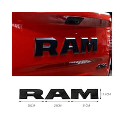 3D ABS Car Rear Tail Trunk Emblem Badge Sticker Decals For Dodge RAM 1500 - Matte black RAM