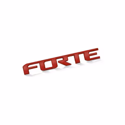 Car Styling 3D Chrome Metal FORTE Letter Logo Car Body Sticker Fender - 2