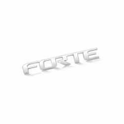 Car Styling 3D Chrome Metal FORTE Letter Logo Car Body Sticker Fender - 1