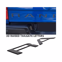 Car Tailgate Inserts Letters 3D Raised Rear Emblems Decal Stickers Adhesive - Red
